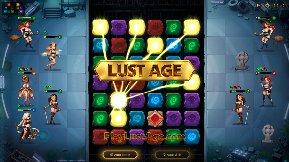 Lust Age Match-3 battle with Maidens